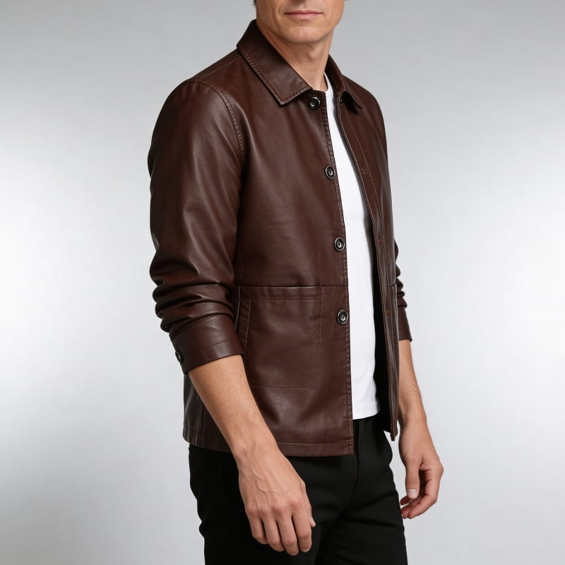 Aiden Men's Leather Jacket | Italian Eco-Leather, Tailored Fit-Men's Jackets-Consuave
