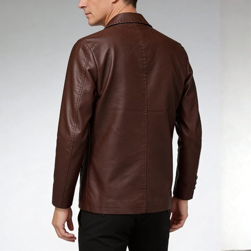 Aiden Men's Leather Jacket | Italian Eco-Leather, Tailored Fit-Men's Jackets-Consuave