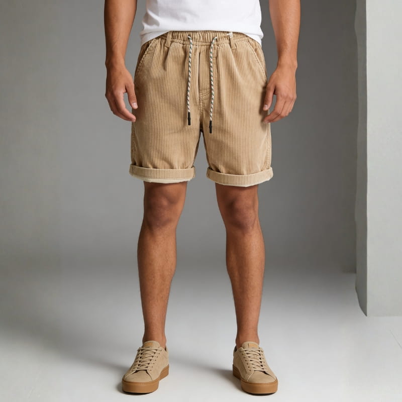 Aiden Men's Shorts | Soft Corduroy, Relaxed Fit-Men's Shorts-Consuave