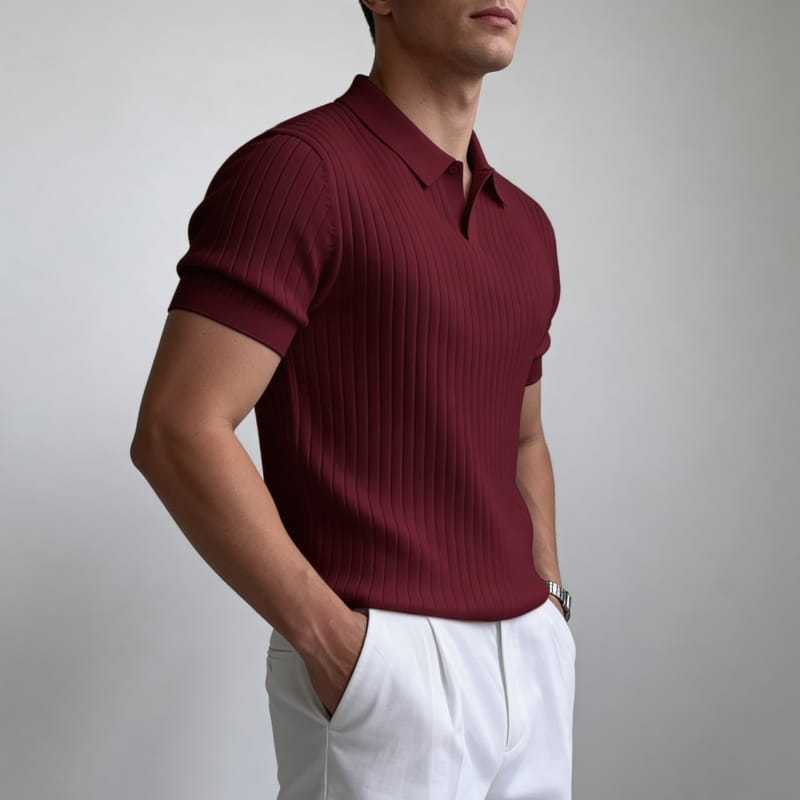 Arlo Men's Polo Shirt | Lightweight Knit-Men's Polo Shirts-Consuave