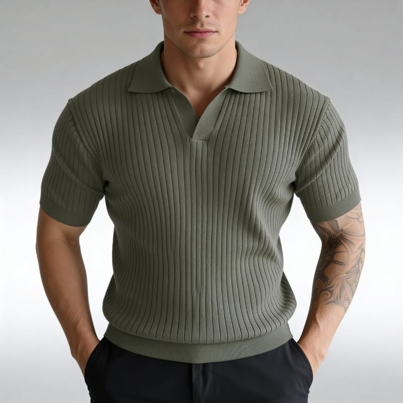 Arlo Men's Polo Shirt | Lightweight Knit-Men's Polo Shirts-Consuave