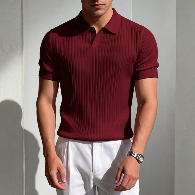 Arlo Men's Polo Shirt | Lightweight Knit-Men's Polo Shirts-Consuave