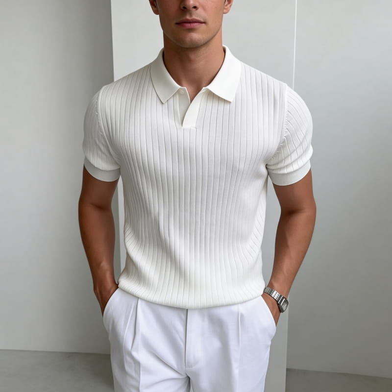 Arlo Men's Polo Shirt | Lightweight Knit-Men's Polo Shirts-Consuave