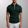 Bax Men's Half-Zip Polo Shirt | Cotton Blend, Lightweight-Polo Shirts-Consuave