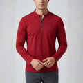 Baxter Men's Half-Zip Polo Shirt | Breathable Cotton Blend-Polo Shirts-Consuave