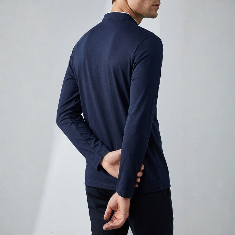 Baxter Men's Half-Zip Polo Shirt | Breathable Cotton Blend-Polo Shirts-Consuave
