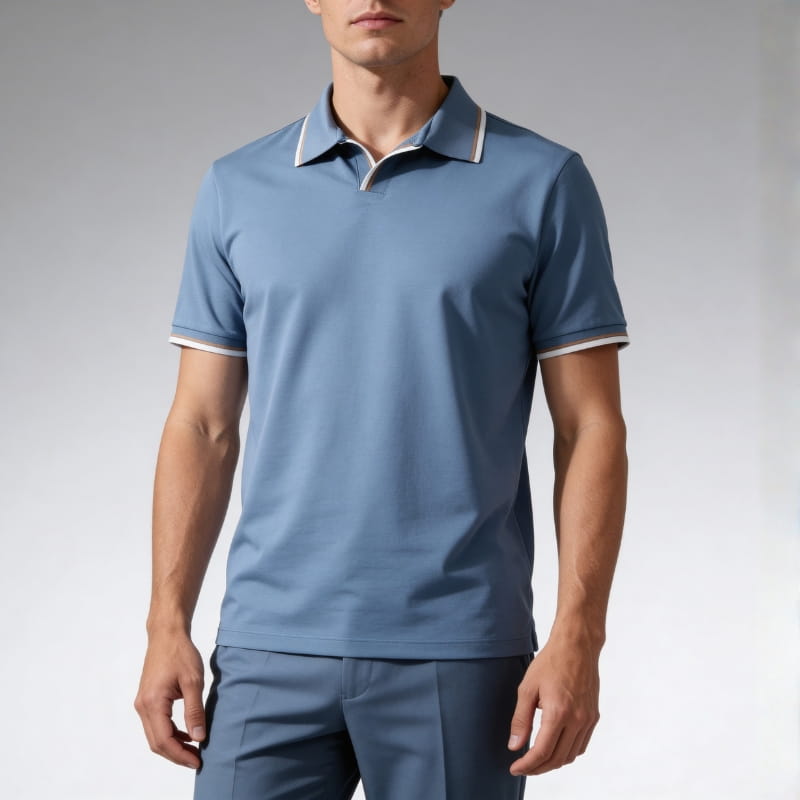 Ethan Men's Polo Shirt | Cotton Tailored, Short Sleeve-Polo Shirts-Consuave