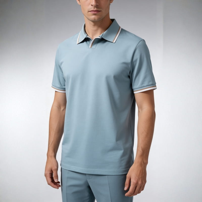 Ethan Men's Polo Shirt | Cotton Tailored, Short Sleeve-Polo Shirts-Consuave