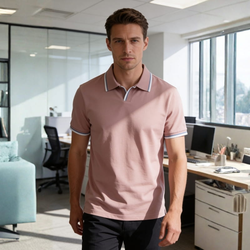 Ethan Men's Polo Shirt | Cotton Tailored, Short Sleeve-Polo Shirts-Consuave