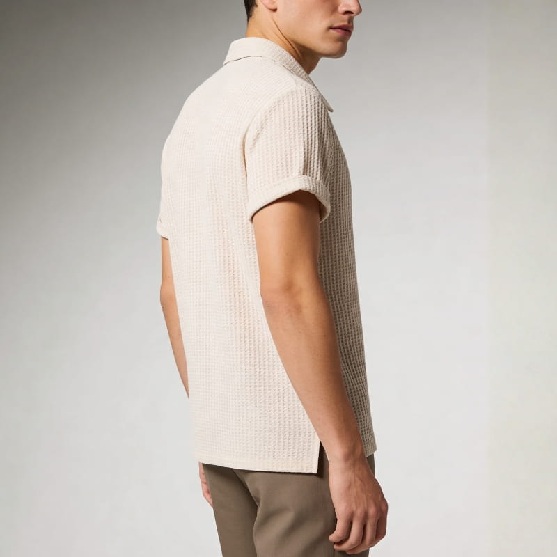 Ethan Men's Polo Shirt | Waffle Knit, Breathable-Polo Shirts-Consuave