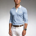 Felix Men's Long Sleeve Polo Shirt | Breathable Polyester Blend, Classic Fit-Polo Shirts-Consuave