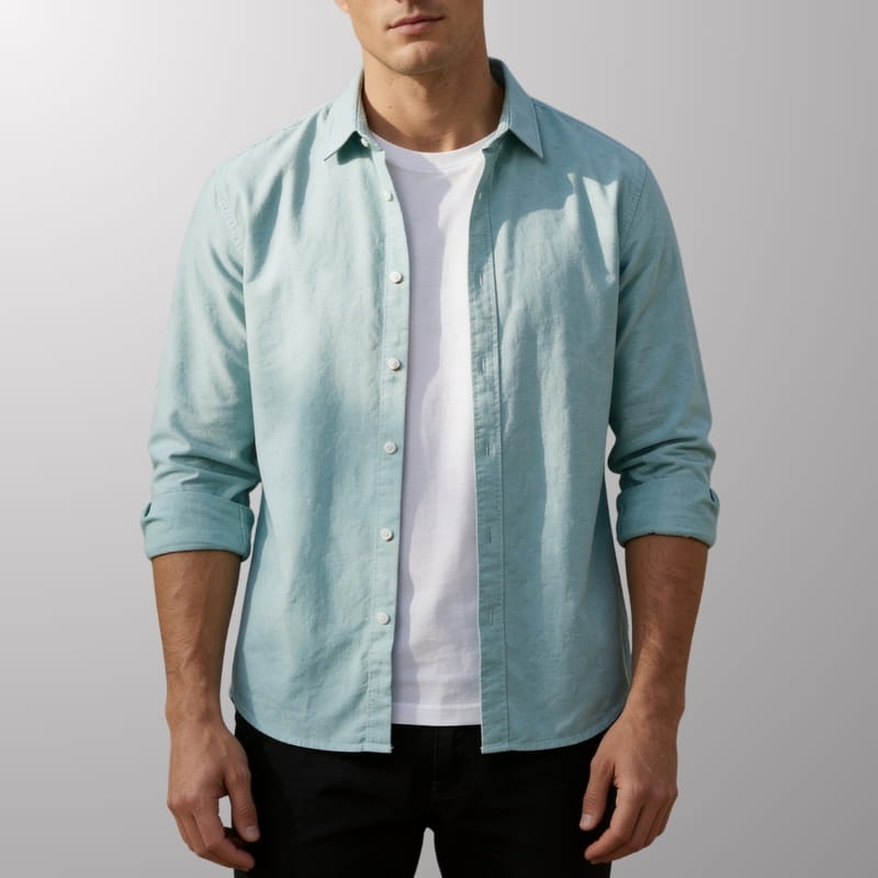 Liam Men's Button-Down Shirt | Lightweight Cotton, Relaxed Fit-Casual Shirts-Consuave