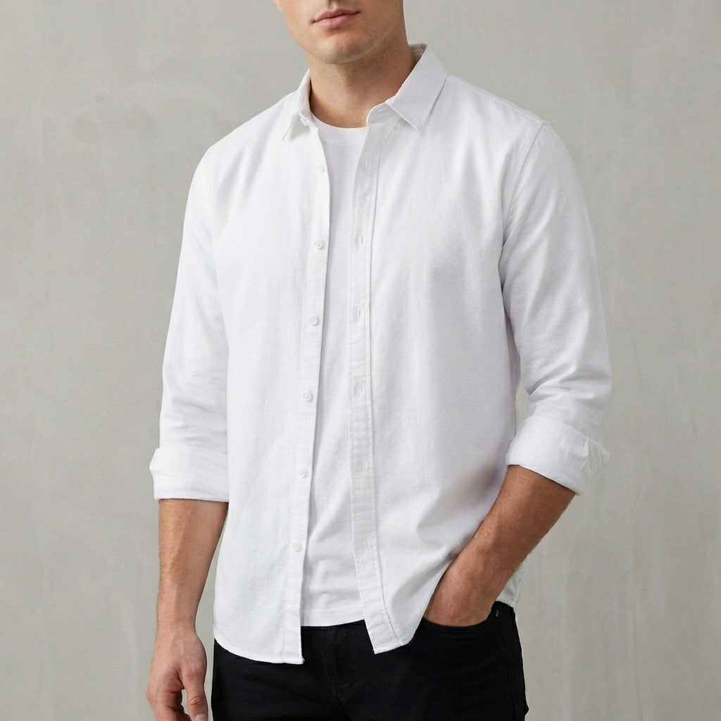 Liam Men's Button-Down Shirt | Lightweight Cotton, Relaxed Fit-Casual Shirts-Consuave