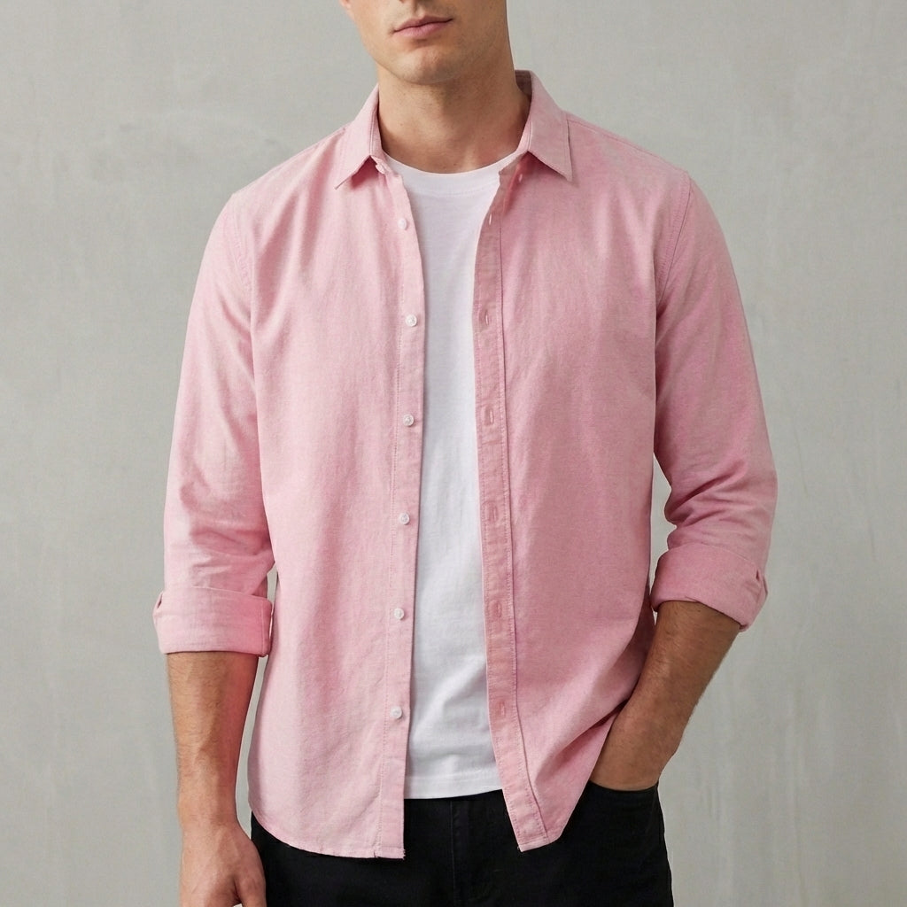 Liam Men's Button-Down Shirt | Lightweight Cotton, Relaxed Fit-Casual Shirts-Consuave
