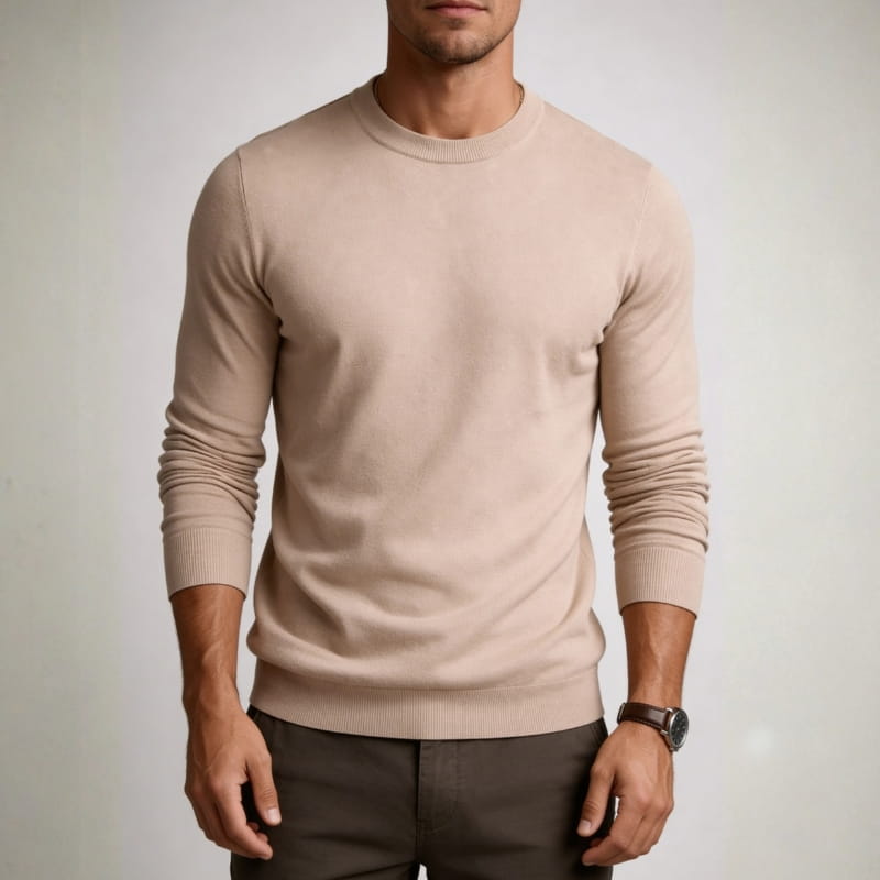 Milo Men's Crew Neck Sweater | Soft Knit Pullover-Men's Sweaters-Consuave