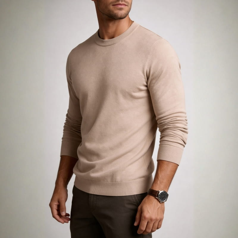 Milo Men's Crew Neck Sweater | Soft Knit Pullover-Men's Sweaters-Consuave