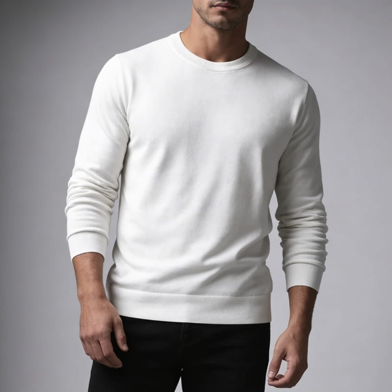 Milo Men's Crew Neck Sweater | Soft Knit Pullover-Men's Sweaters-Consuave