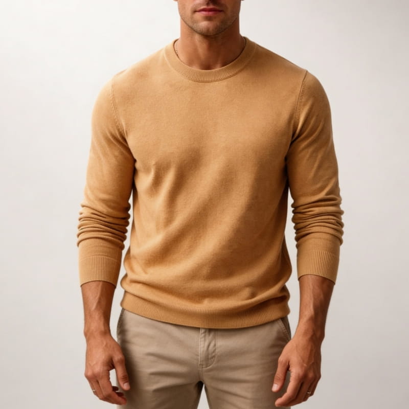 Milo Men's Crew Neck Sweater | Soft Knit Pullover-Men's Sweaters-Consuave