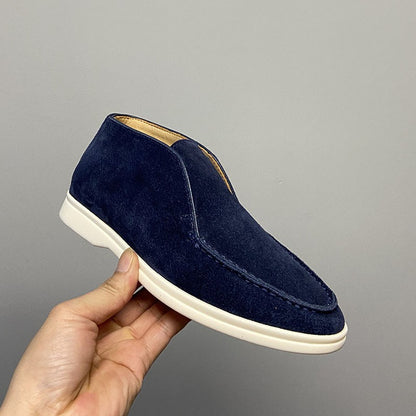 High-Top Retro Slip-On Loafers