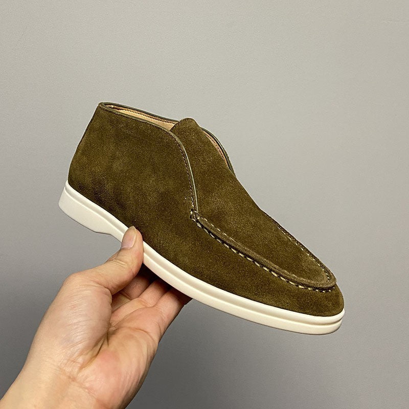 High-Top Retro Slip-On Loafers