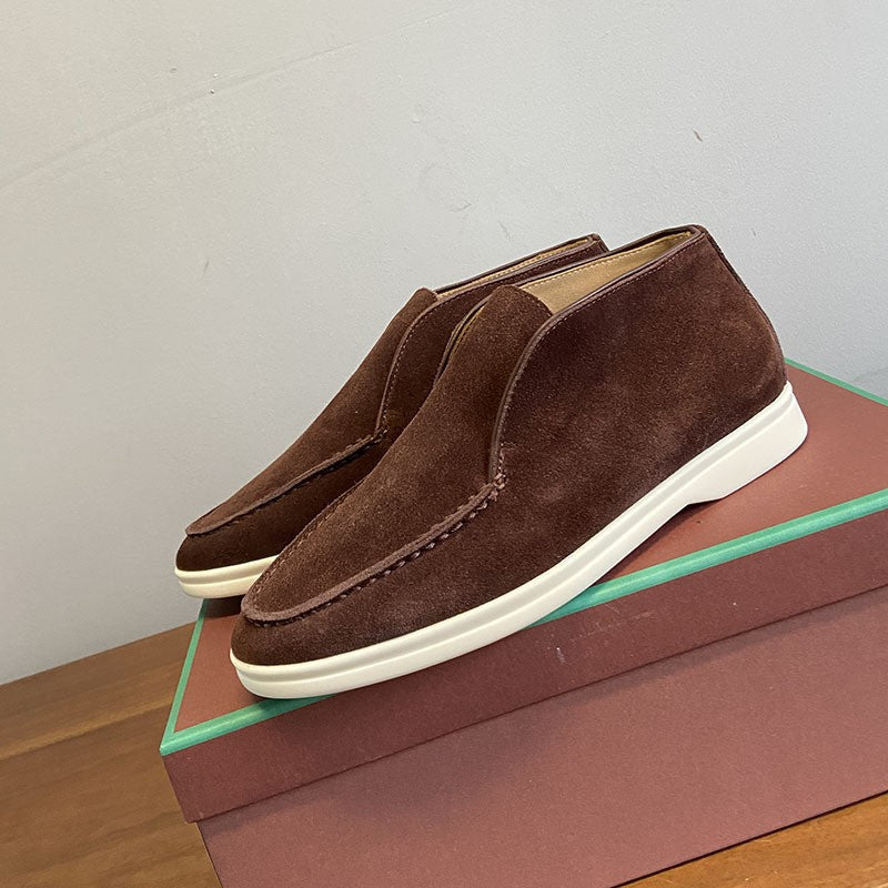 High-Top Retro Slip-On Loafers