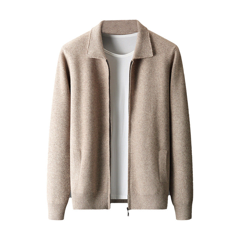 Australian Wool Lapel Cardigan