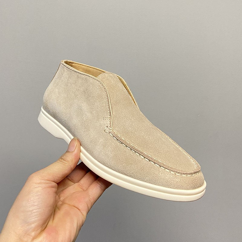 High-Top Retro Slip-On Loafers