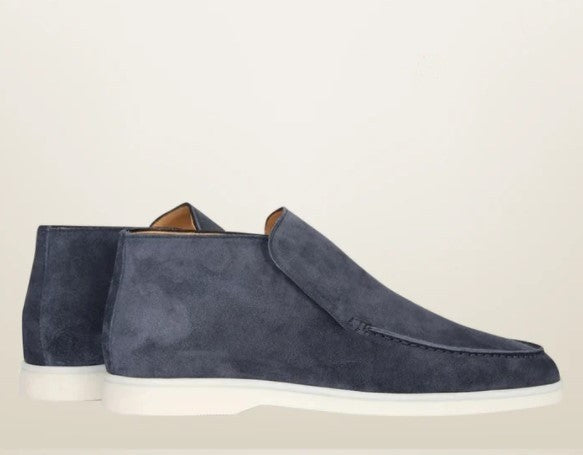 High-Top Retro Slip-On Loafers