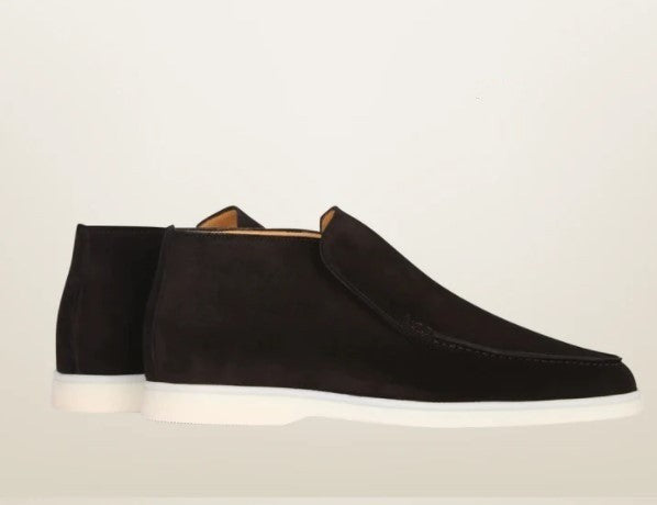 High-Top Retro Slip-On Loafers