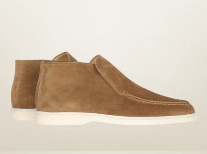 High-Top Retro Slip-On Loafers