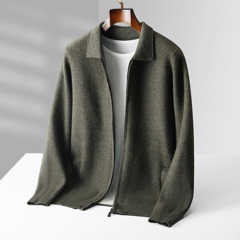 Australian Wool Lapel Cardigan