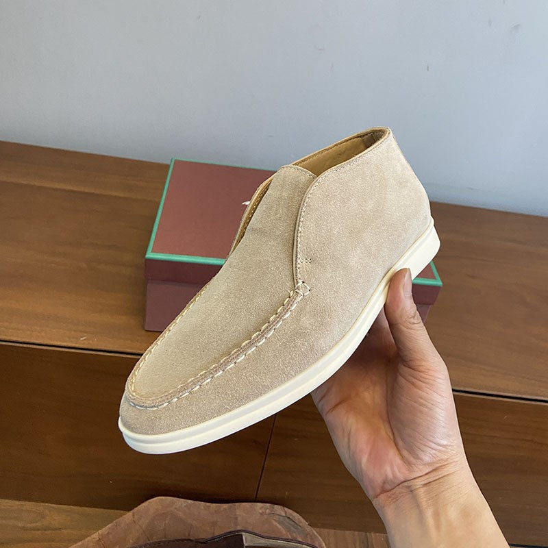 High-Top Retro Slip-On Loafers