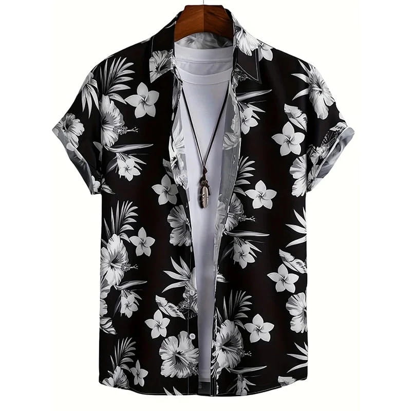 Ronan Men's Button-Up Shirt | Lightweight Tropical Floral-Shirts-Consuave