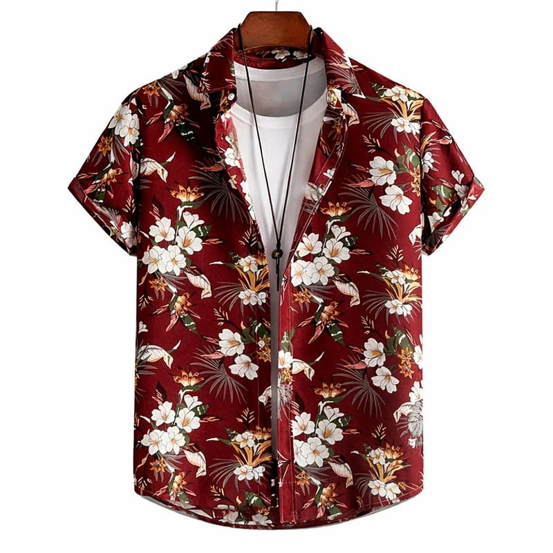 Ronan Men's Button-Up Shirt | Lightweight Tropical Floral-Shirts-Consuave
