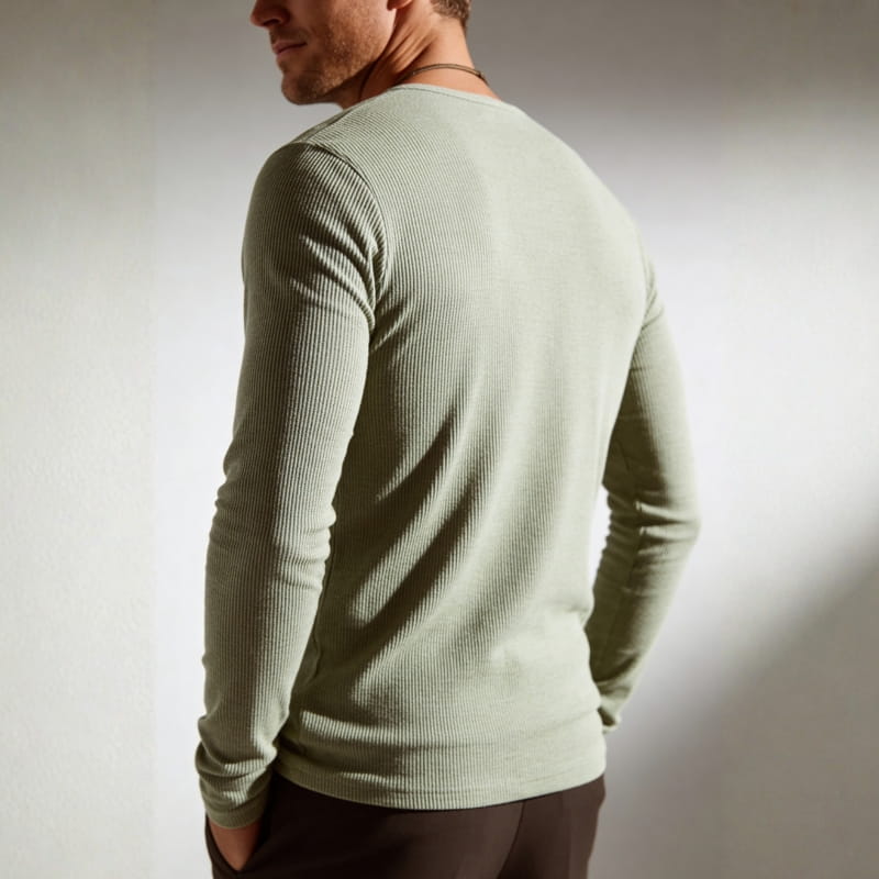 Ryder Men's Knit Shirt | Ribbed Stretch, Zip-Neck-Casual Shirts-Consuave