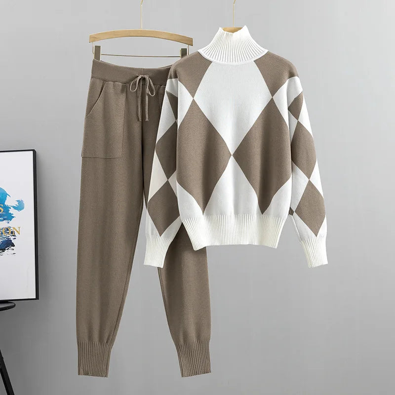 Elegant Knit 2-Piece Sweater & Pant Set