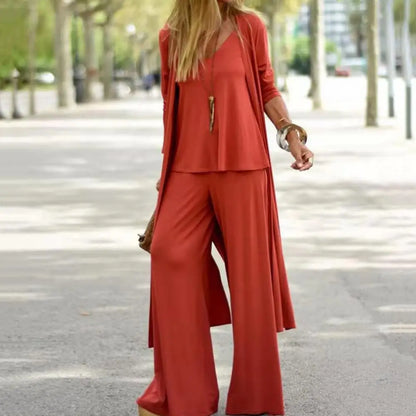 3-Piece Solid Color Casual Outfit