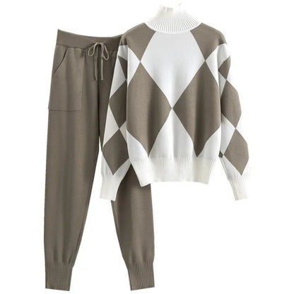 Elegant Knit 2-Piece Sweater & Pant Set