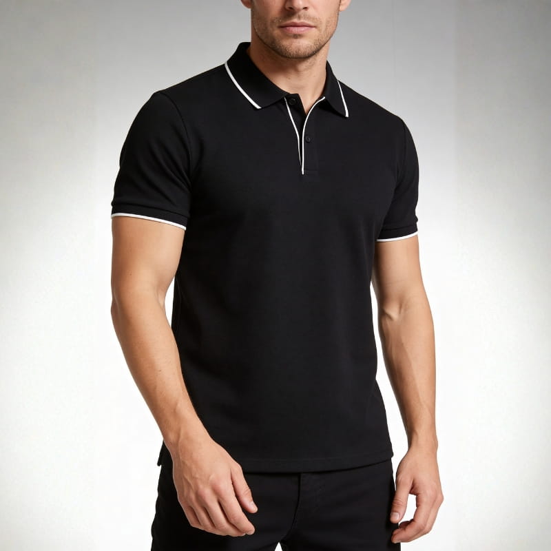 Vince Men's Polo Shirt | Breathable Stretch Knit-Men's Polo Shirts-Consuave
