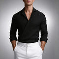 Zane Men's Wrap Shirt | Cotton-Linen Blend, Asymmetrical Design-Dress Shirts-Consuave